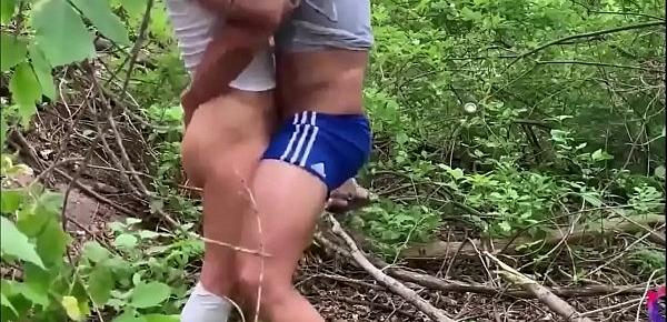  Big tits and ass milf outdoor anal